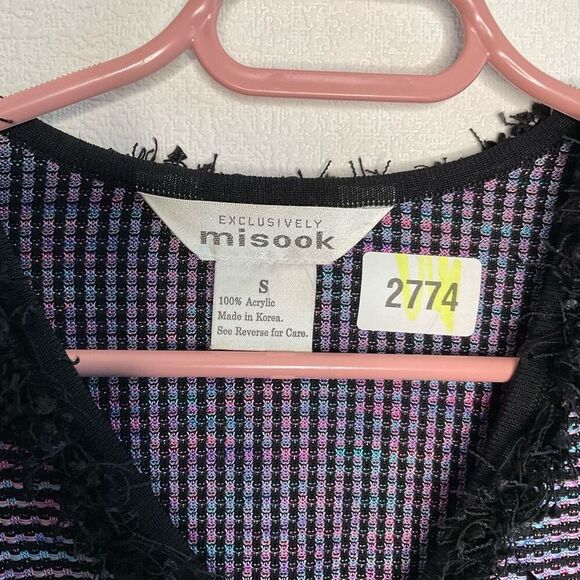 Misook Tweed Suit Womens Small‎ 2piece Set Skirt Blazer Fringe Career Capsule - Picture 5 of 10